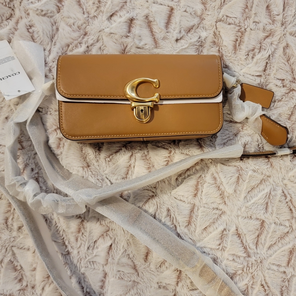 Coach Studio Baguette Bag - Brass/Light Camel NWT